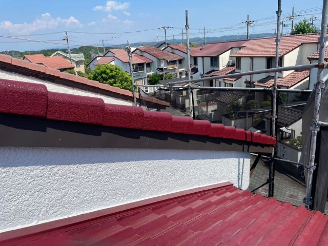 神戸市西区のガルバリウム鋼板で補修した破風板